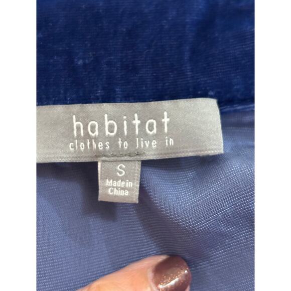 Habitat blue velvet swing Jacket, artsy, creative, luxe bohemian, holiday, cozy - Picture 4 of 5